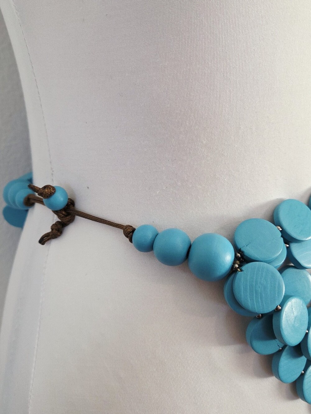 Turquoise Layered Cover Up Belt Ties on the side - Picture 7 of 9